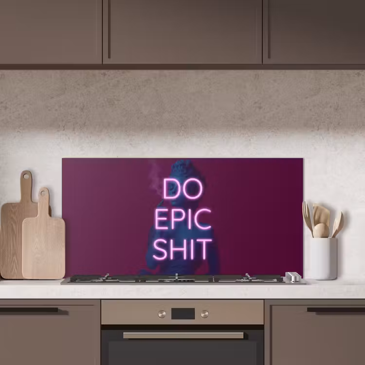 Buste - Neon - LED - Letters keuken achterwand spatscherm middel -sfeer2