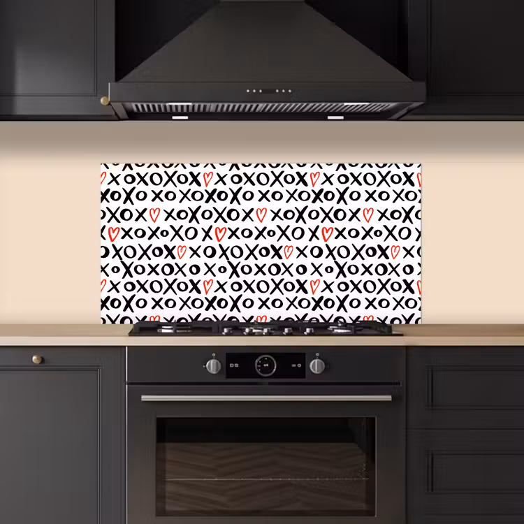 Tekens - Harten - Rood keuken achterwand spatscherm middel 899 -sfeer1