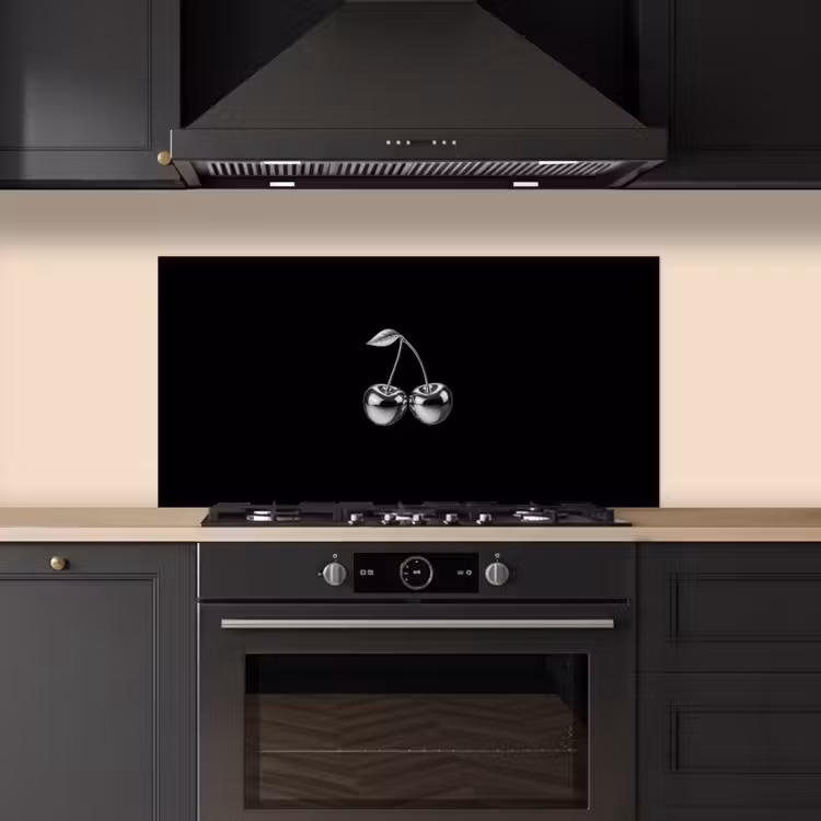 Kers - Luxueus - Metallic keuken achterwand spatscherm middel -sfeer1