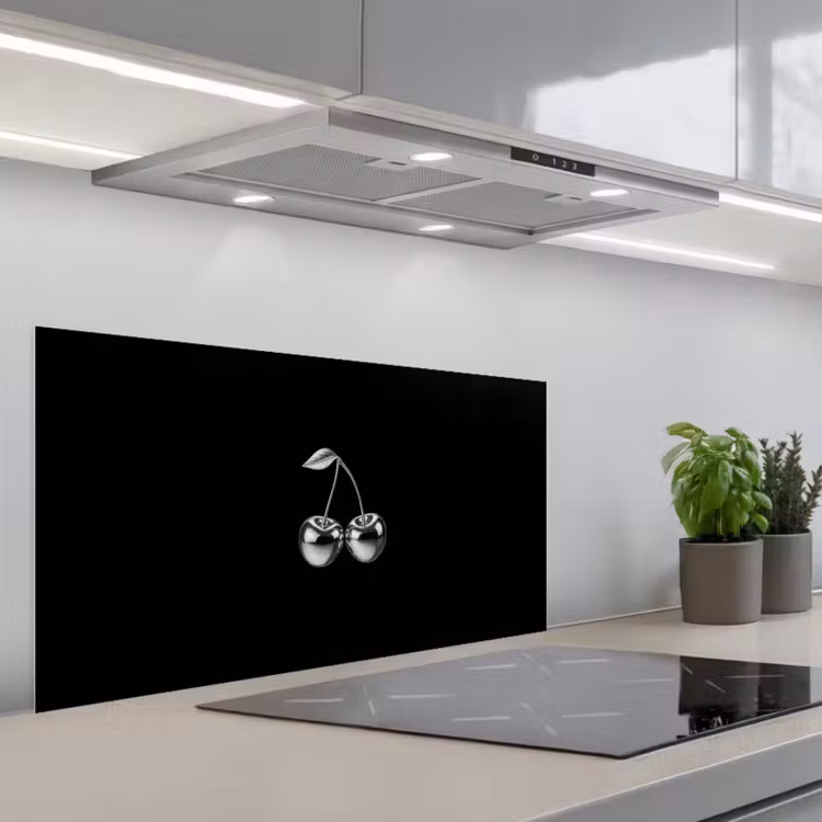 Kers - Luxueus - Metallic keuken achterwand spatscherm middel -3d_schuin