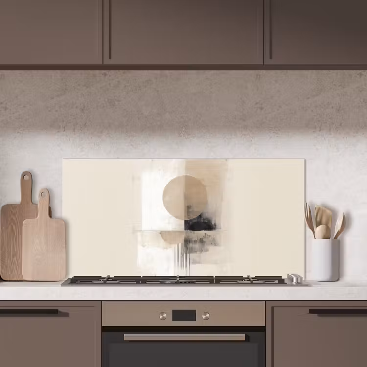Cirkel - Compositie - Diepte - Beige keuken achterwand spatscherm middel -sfeer2