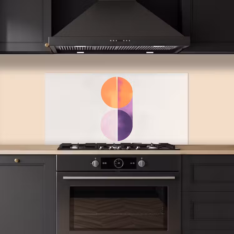 Cirkels - Abstract - Paars keuken achterwand spatscherm middel -sfeer1