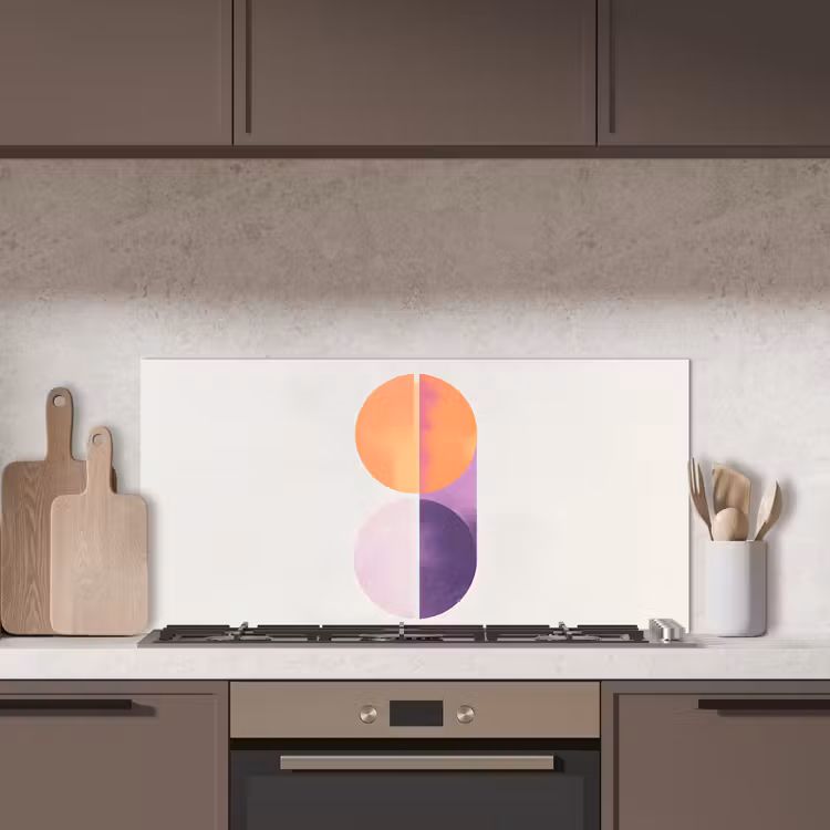 Cirkels - Abstract - Paars keuken achterwand spatscherm middel -sfeer2