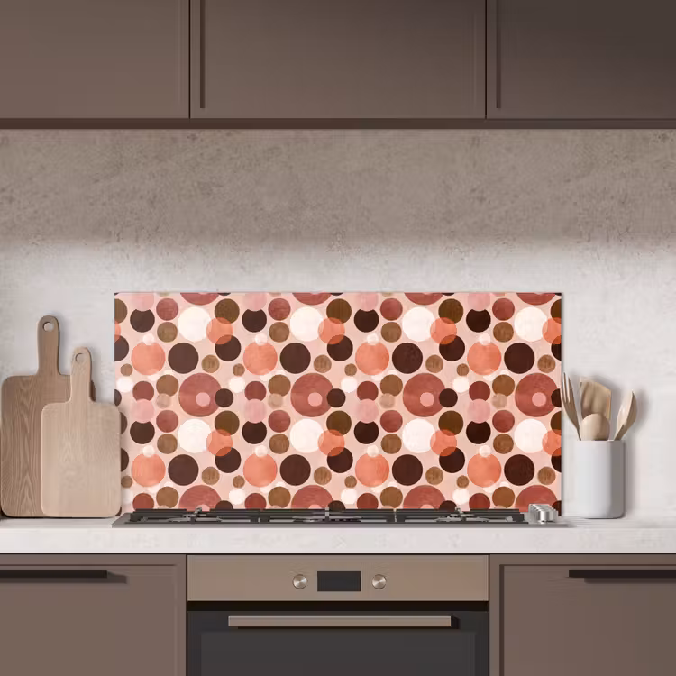 Cirkels - Modern - Kleurrijk keuken achterwand spatscherm middel 899 -sfeer2