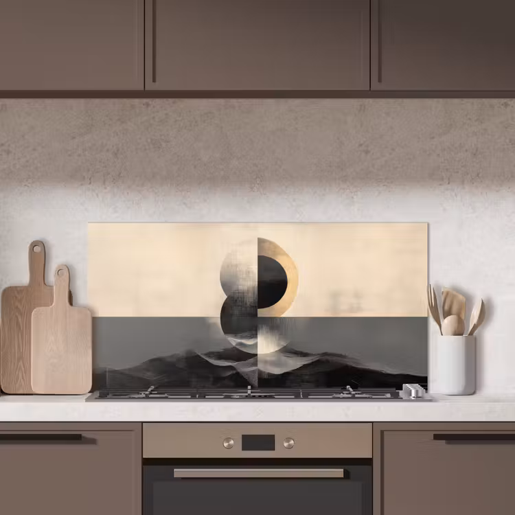 Cirkels - Schaduw - Abstract keuken achterwand spatscherm middel -sfeer2