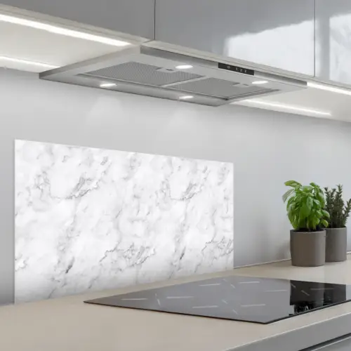 Klassiek - Marmer - Aders - Grijs keuken achterwand spatscherm middel 899 -3d_schuin
