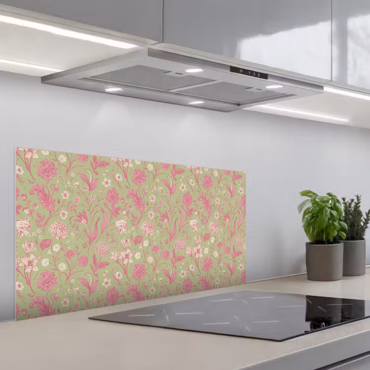Classic - Pink - Mint keuken achterwand spatscherm middel 899 -3d_schuin