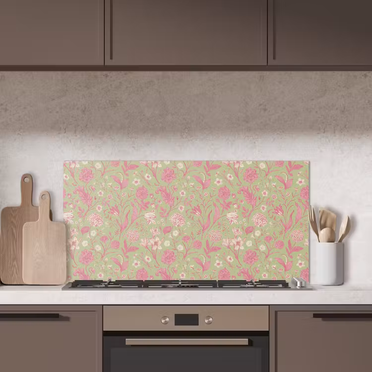 Classic - Pink - Mint keuken achterwand spatscherm middel 899 -sfeer2