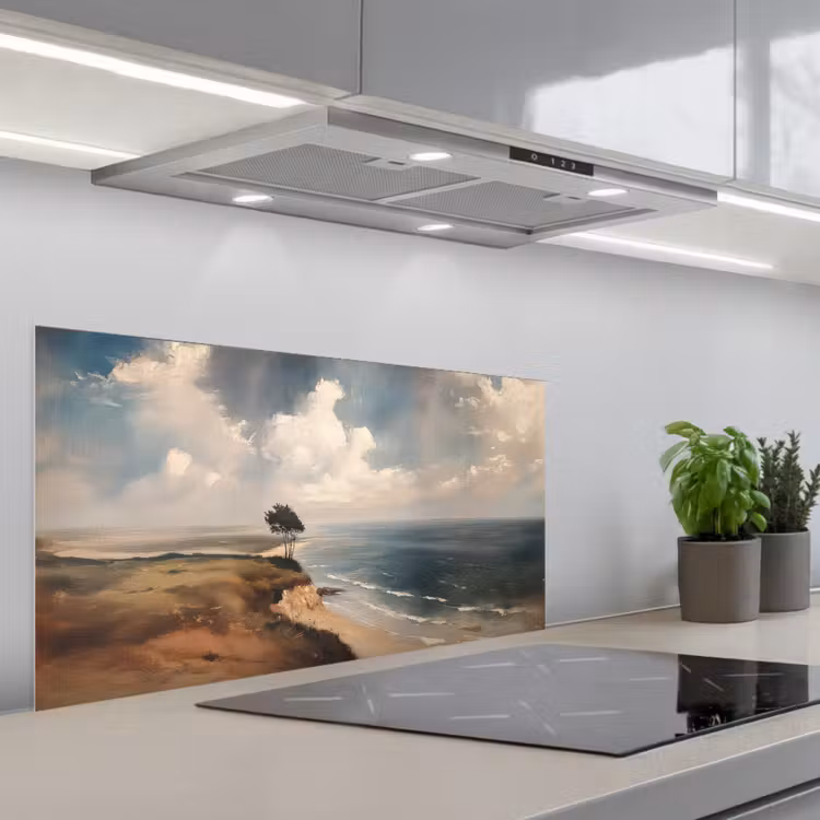 Klif - Zee - Boom keuken achterwand spatscherm middel -3d_schuin