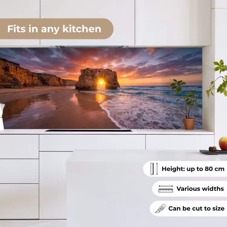 Kust - Rots - Zonsondergang - Zee - Natuur keuken achterwand 2 middel -sfeer4_UK