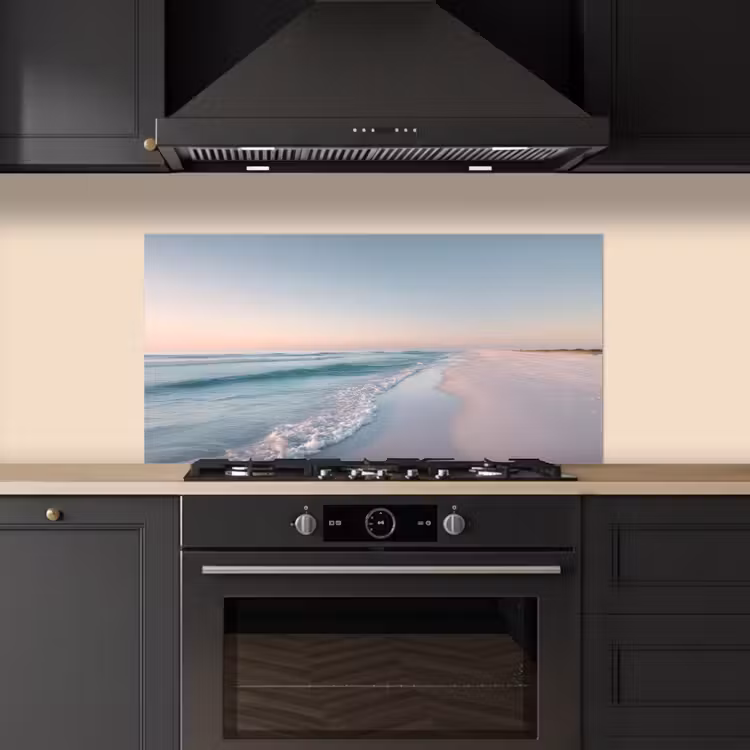 Kustlijn - Pastel - water keuken achterwand spatscherm middel -sfeer1