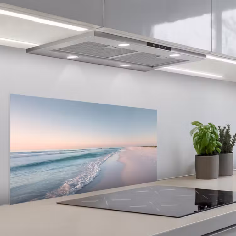 Kustlijn - Pastel - water keuken achterwand spatscherm middel -3d_schuin