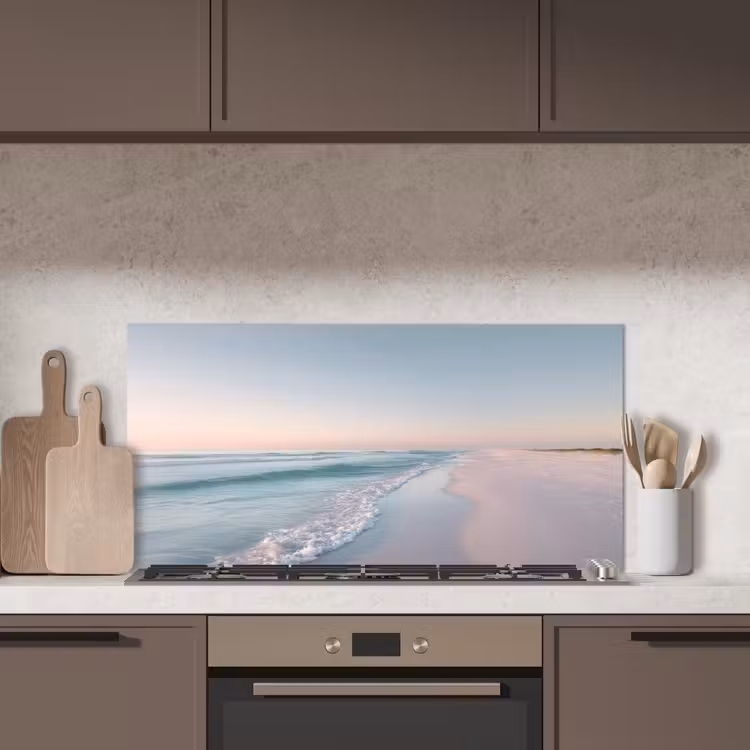 Kustlijn - Pastel - water keuken achterwand spatscherm middel -sfeer2