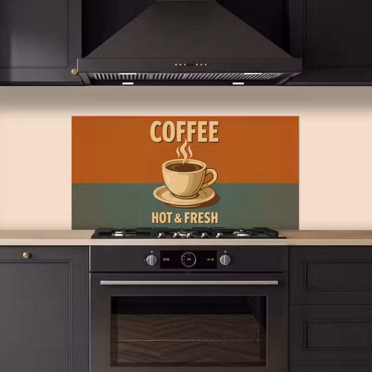 Koffie - Kop - Vintage - Quote keuken achterwand spatscherm middel -sfeer1