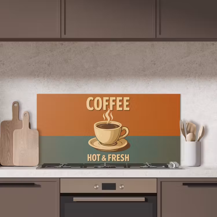 Koffie - Kop - Vintage - Quote keuken achterwand spatscherm middel -sfeer2