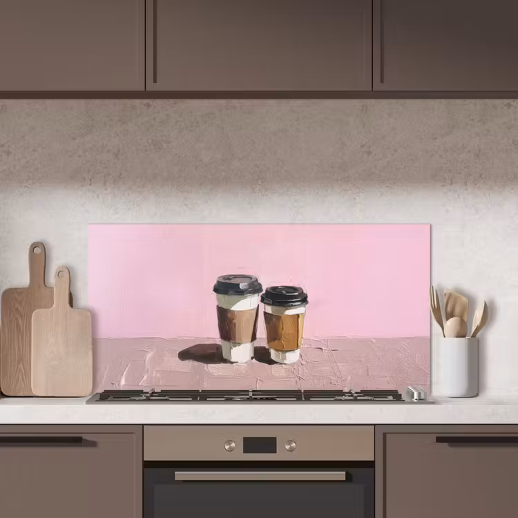 Koffiebekers - Deksel - Verf - Textuur keuken achterwand spatscherm middel -sfeer2