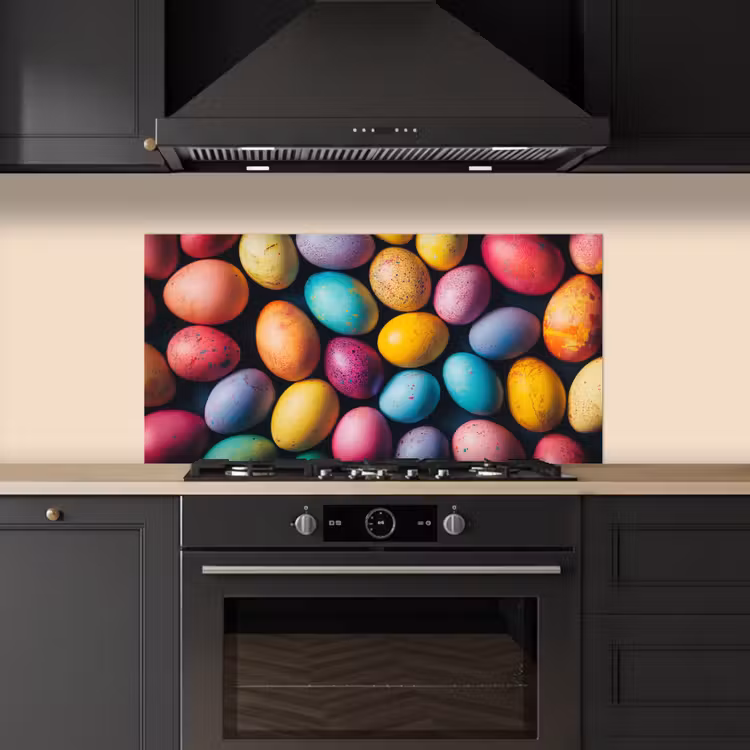 Kleurrijk - Paaseitjes - Spetters keuken achterwand spatscherm middel -sfeer1
