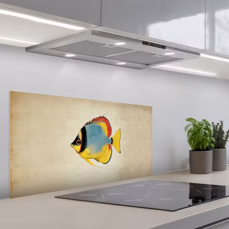 Kleurrijk - Vis - Schubben - Illustratie keuken achterwand spatscherm middel -3d_schuin