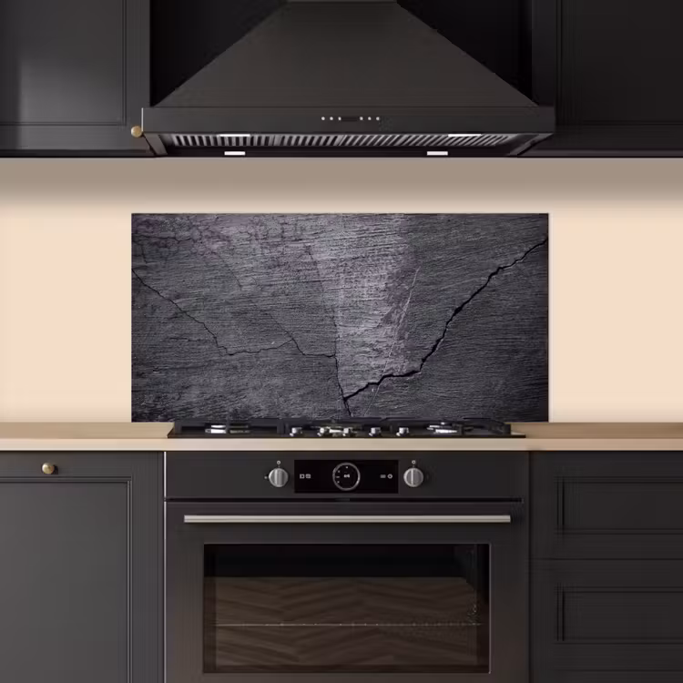Beton - Zwart - Scheur keuken achterwand spatscherm middel -sfeer1