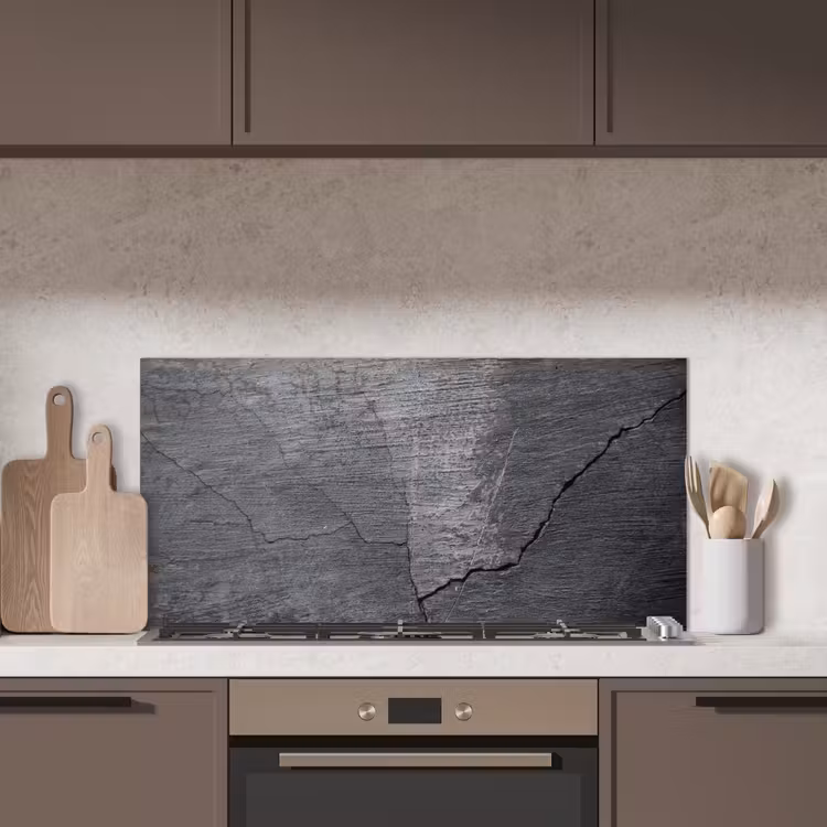 Beton - Zwart - Scheur keuken achterwand spatscherm middel -sfeer2