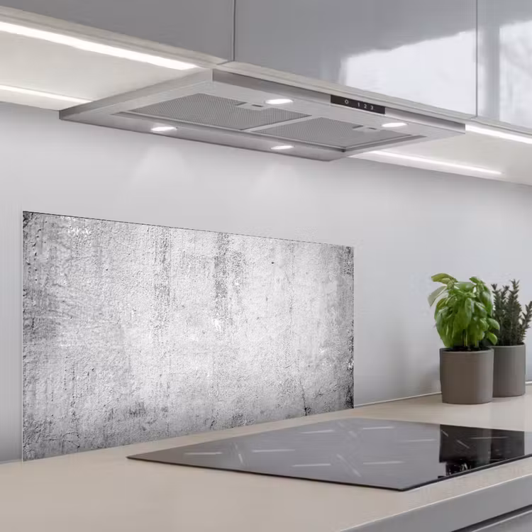 Beton - Grijs - Patroon - Vintage - Industrieel keuken achterwand spatscherm middel -3d_schuin
