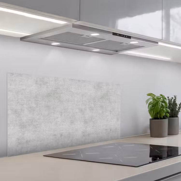Beton - Grijs - Industrieel - Patroon keuken achterwand spatscherm middel 899 -3d_schuin