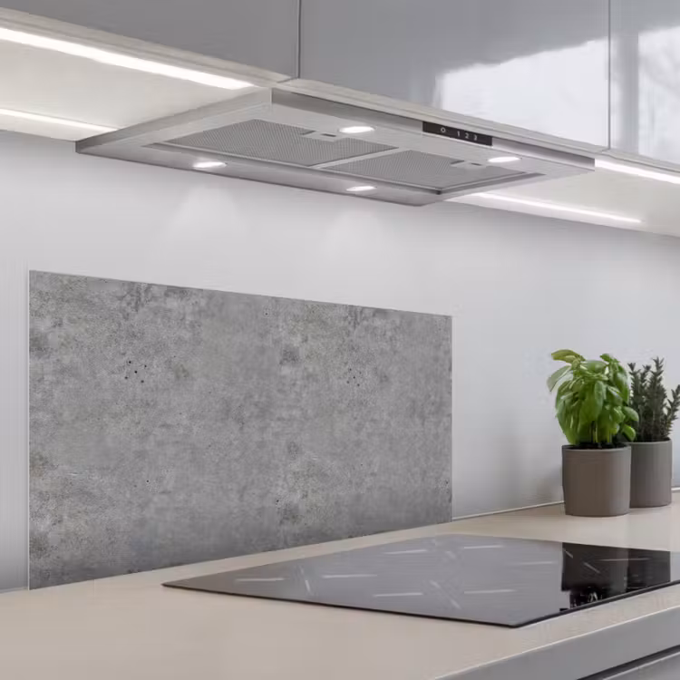 Beton - Industrieel - Patronen keuken achterwand spatscherm middel 899 -3d_schuin