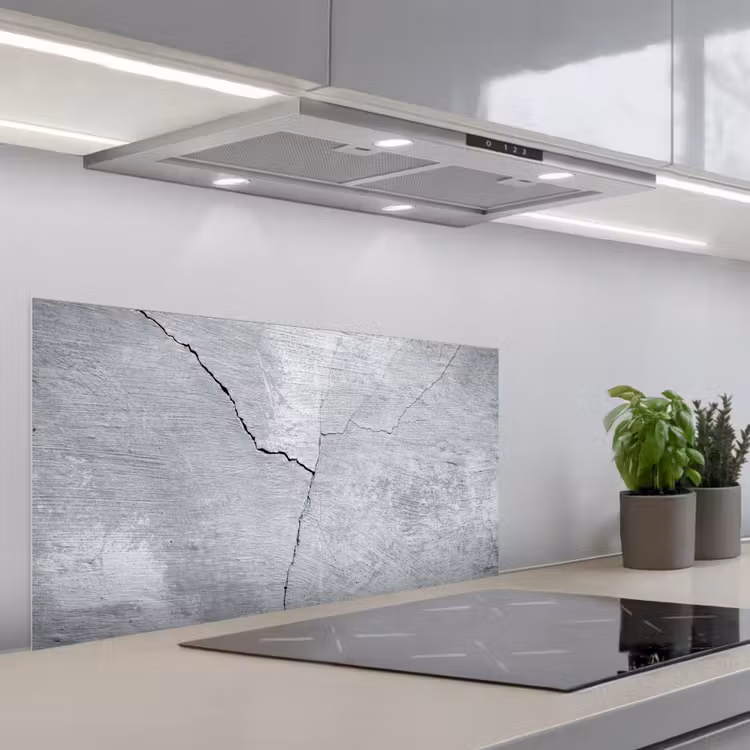 Beton - Scheur - Grijs keuken achterwand spatscherm middel -3d_schuin