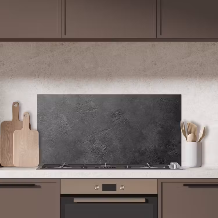 Beton - Structuur - Industrieel - Zwart - Grijs keuken achterwand spatscherm middel -sfeer2