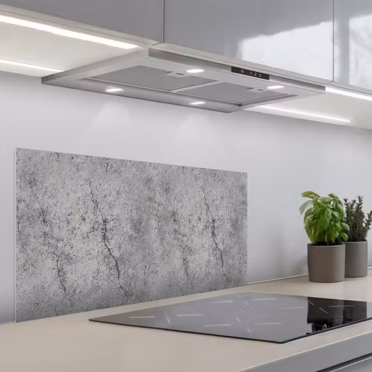 Beton - Muur - Industrieel - Patronen keuken achterwand spatscherm middel 899 -3d_schuin