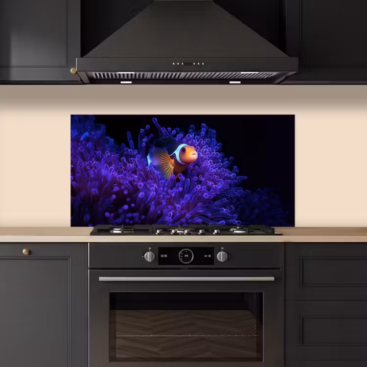 Koraal - Vis - Oranje - Zee keuken achterwand spatscherm middel -sfeer1