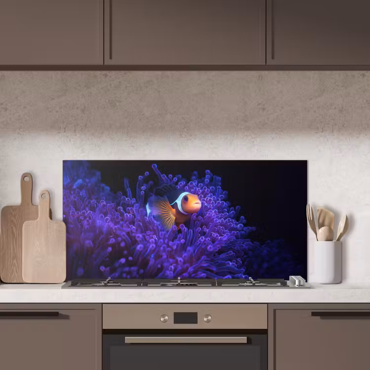 Koraal - Vis - Oranje - Zee keuken achterwand spatscherm middel -sfeer2
