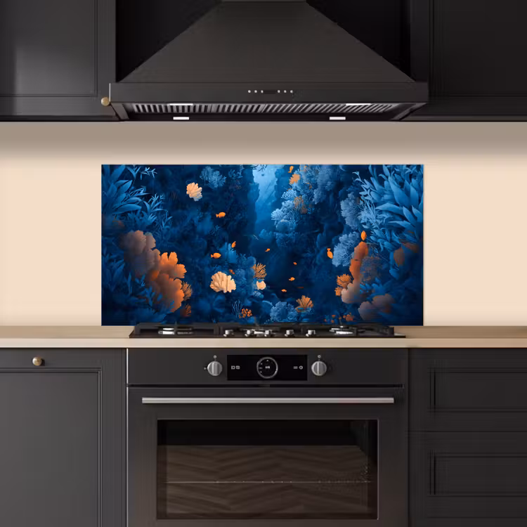 Koraalrif - Vissen - Oceaan - Blauw keuken achterwand spatscherm middel -sfeer1