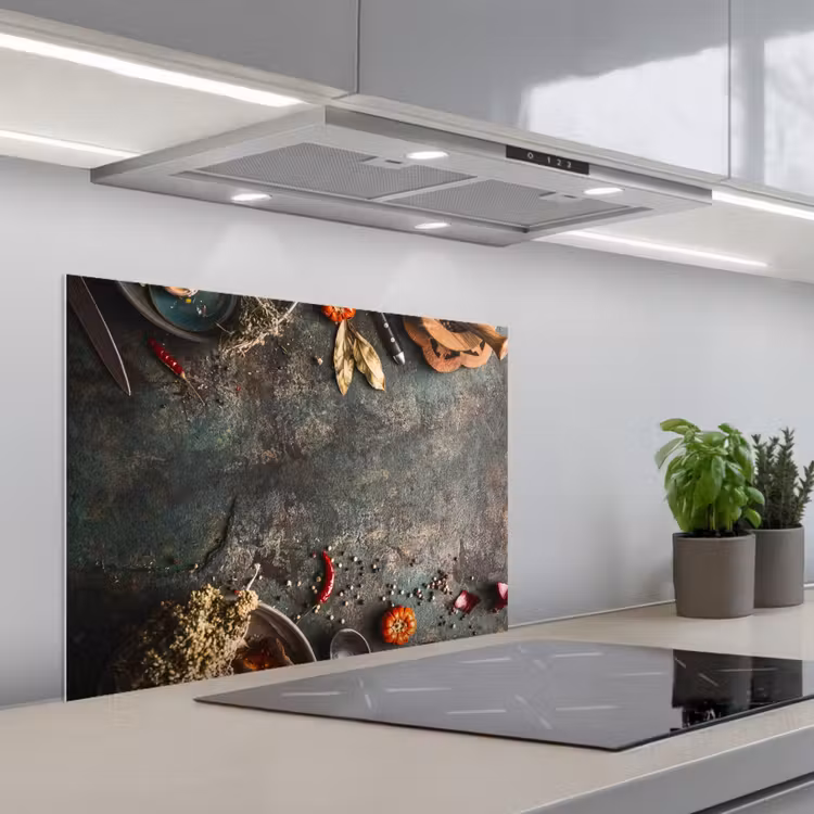 Culinaire Kunstenaarspalet keuken achterwand spatscherm middel -3d_schuin