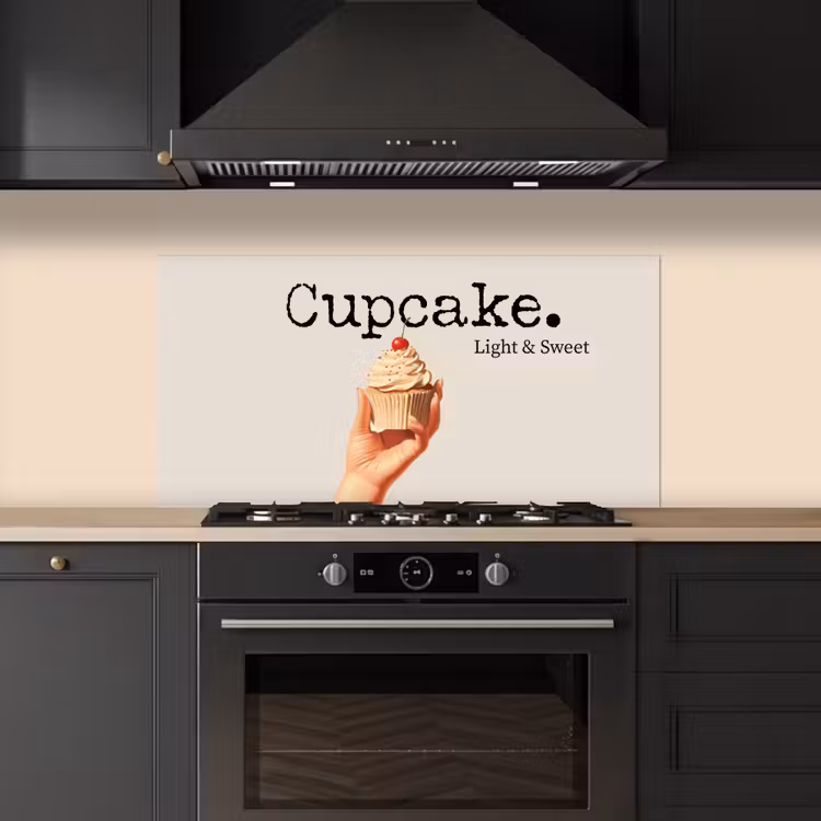 Cupcake - Zoet - Kers keuken achterwand spatscherm middel -sfeer1