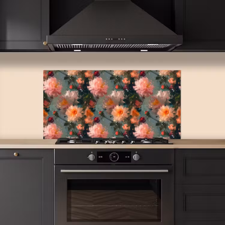 Dahlia - Bloemen - Patroon keuken achterwand spatscherm middel 899 -sfeer1