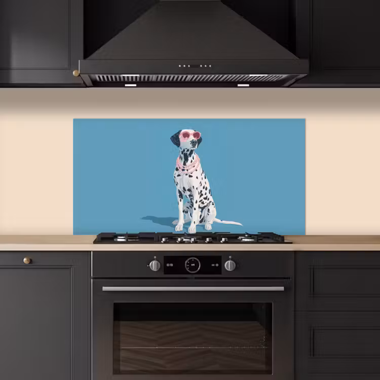 Dalmatiër - Zonnebril - Blauw keuken achterwand spatscherm middel -sfeer1
