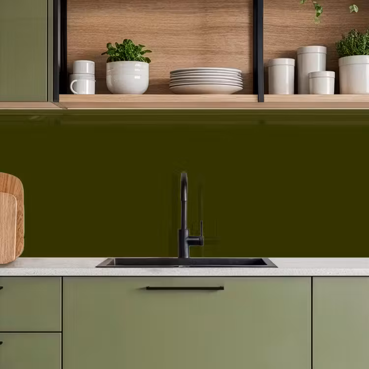 Dark - Olive - Groen keuken achterwand 2 middel 871 -sfeer3