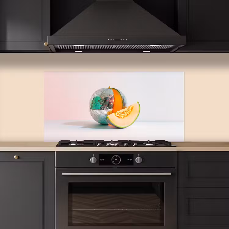 Disco - Discobal - Meloen - Pastel keuken achterwand spatscherm middel -sfeer1