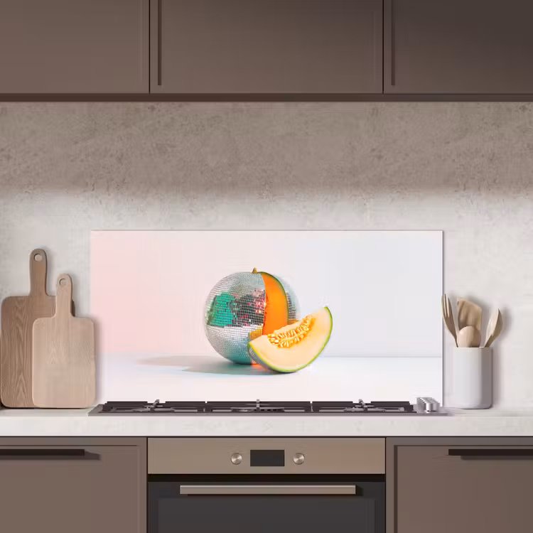 Disco - Discobal - Meloen - Pastel keuken achterwand spatscherm middel -sfeer2