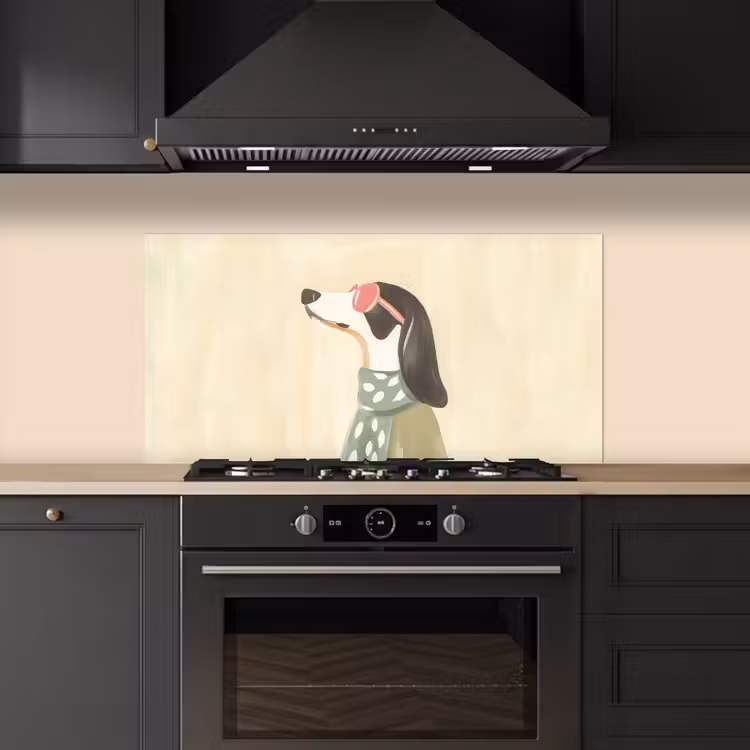 Hond - Zonnebril - Sjaal keuken achterwand spatscherm middel -sfeer1