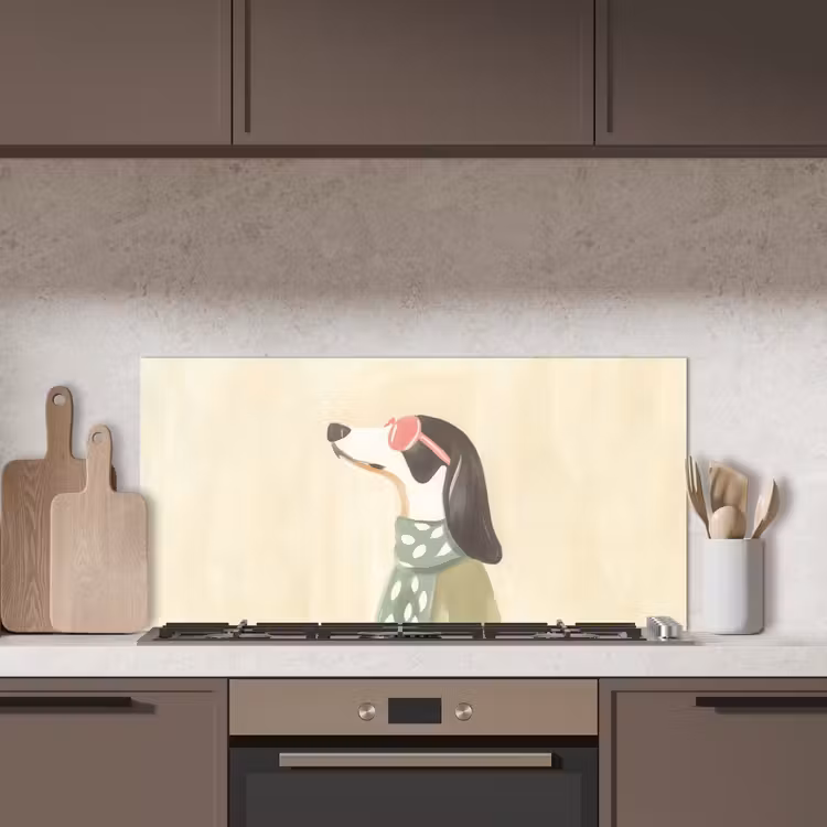 Hond - Zonnebril - Sjaal keuken achterwand spatscherm middel -sfeer2