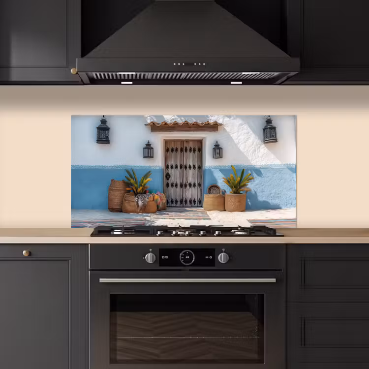 Deur - Manden - Planten keuken achterwand spatscherm middel -sfeer1