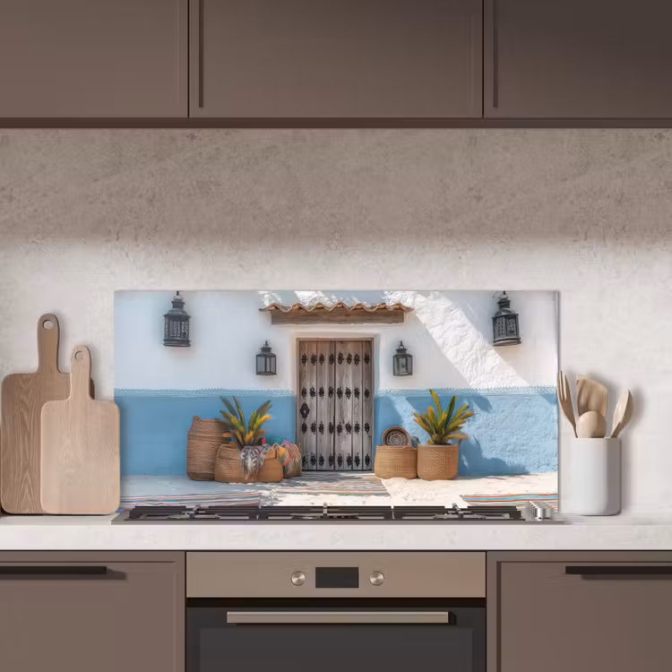 Deur - Manden - Planten keuken achterwand spatscherm middel -sfeer2