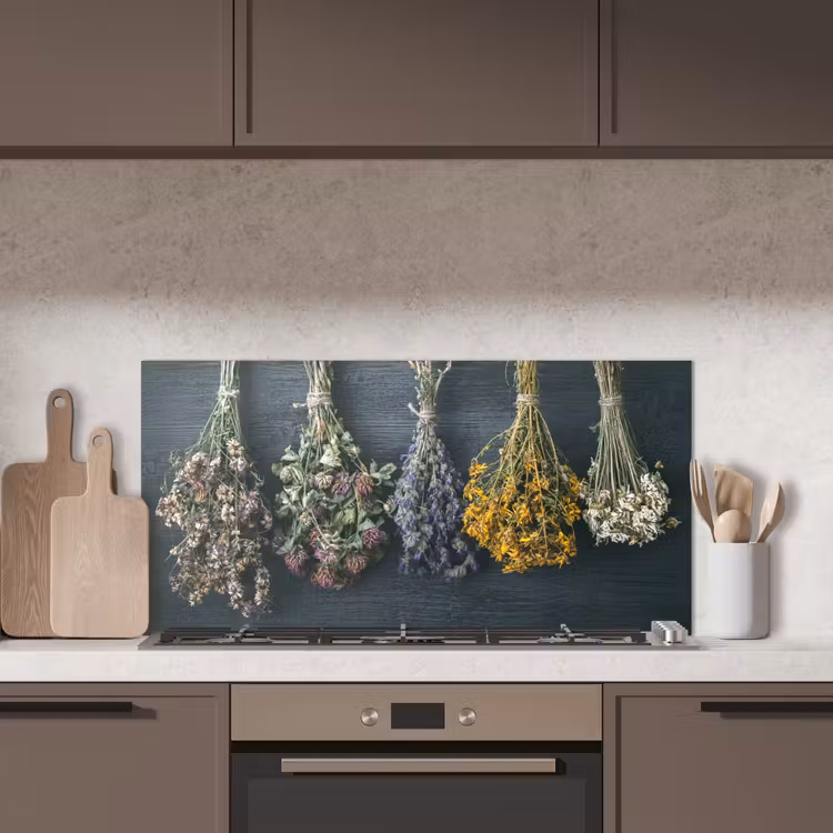 Droogbloemen - Bloemen - Boeket - Stilleven - Touw - Bundel keuken achterwand spatscherm middel -sfeer2