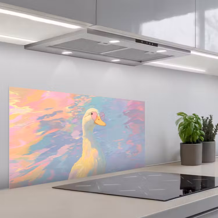 Eend - Zonnebril - Water keuken achterwand spatscherm middel -3d_schuin