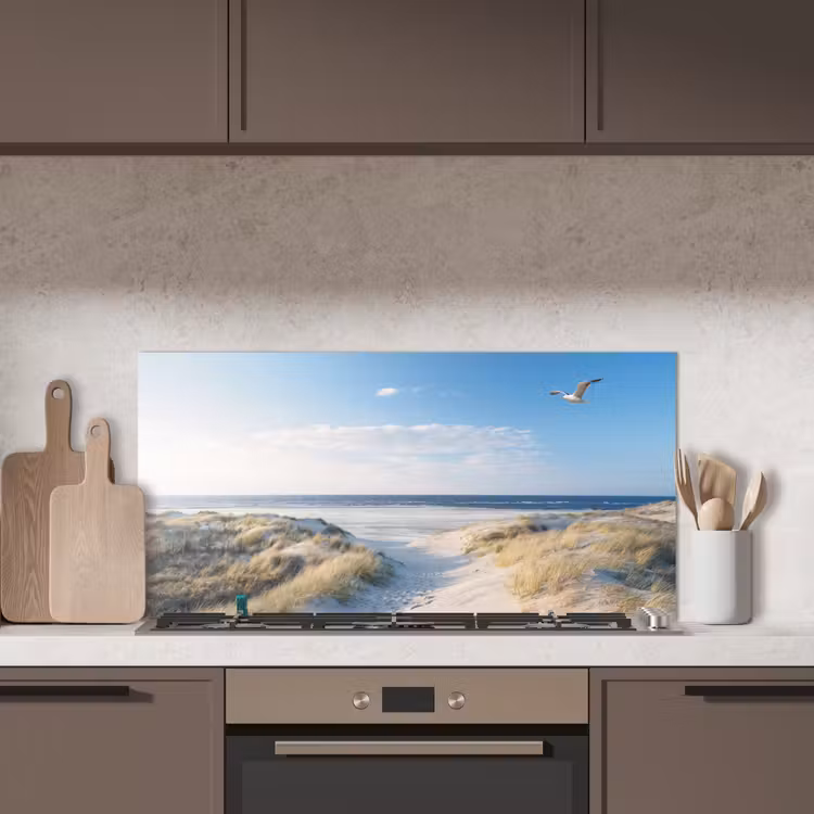 Duin - Meeuw - Strand - Zee - Zon keuken achterwand spatscherm middel -sfeer2