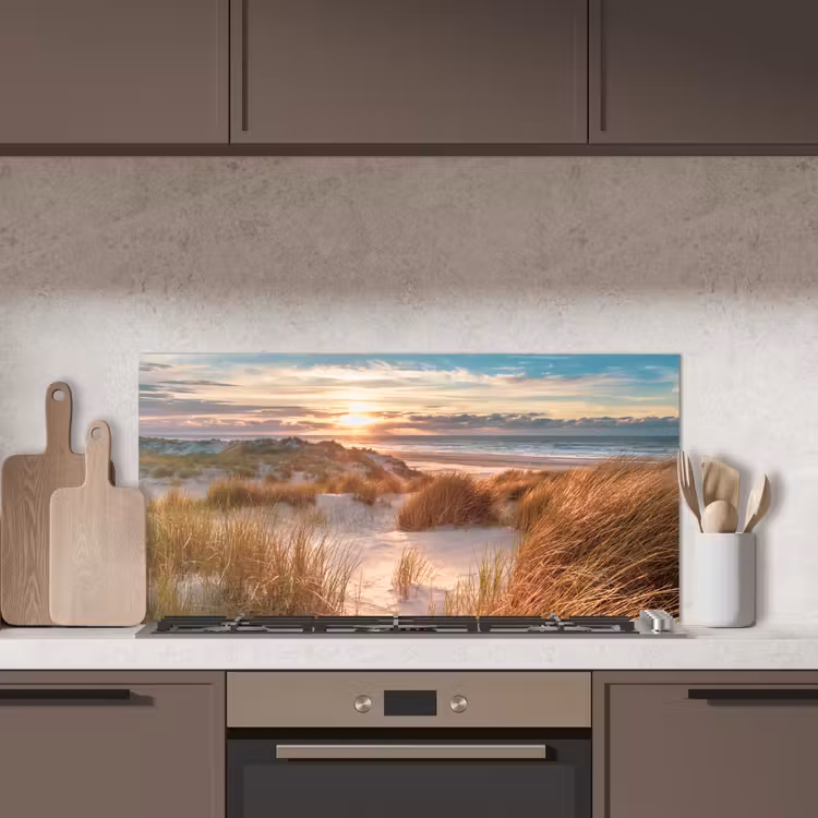 Duin - Planten - Zonsondergang - Strand - Zee keuken achterwand spatscherm middel -sfeer2