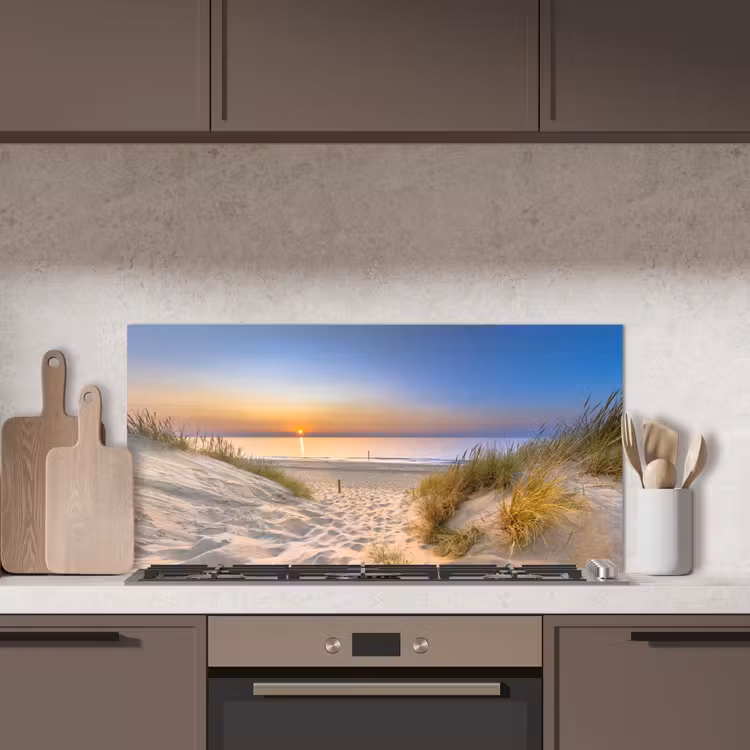 Duin - Zonsondergang - Horizon - Strand - Gras keuken achterwand spatscherm middel -sfeer2
