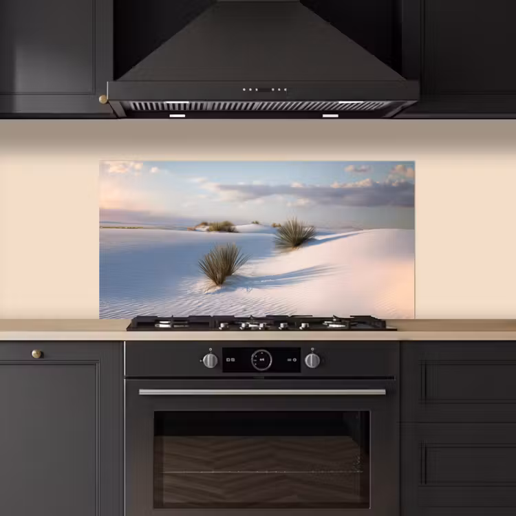 Duinen - Gras - Wolken - Beige keuken achterwand spatscherm middel -sfeer1